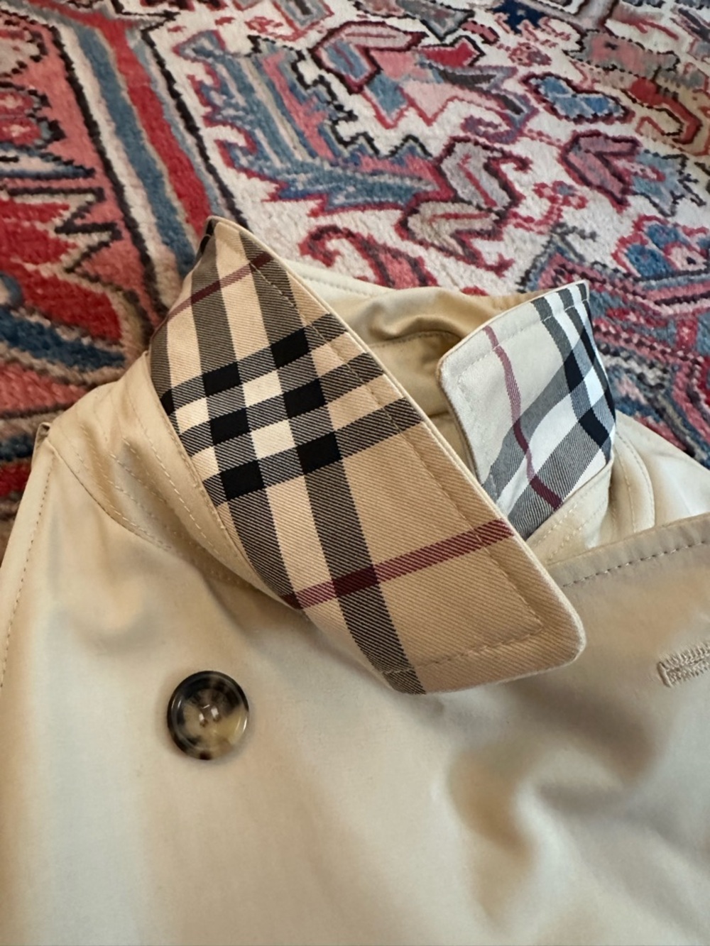 Burberry Khaki Trench Dress— Women’s Size 10 - Picture 3 of 13